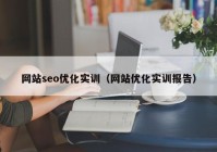 网站seo优化实训（网站优化实训报告）