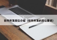 软件开发岗位介绍（软件开发的岗位要求）